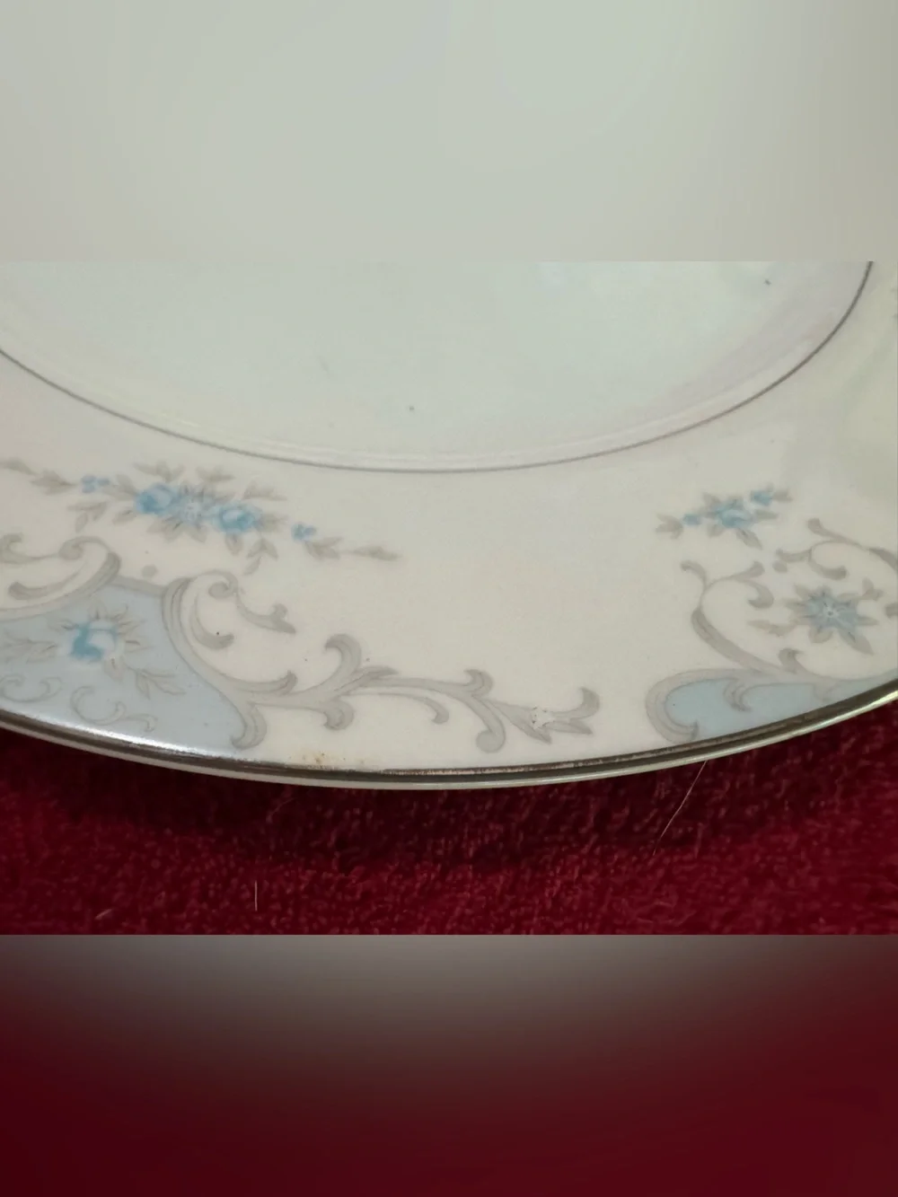 Fashion Royale Heirloom M-5915 Dinner Plates Set of 8 Japan Blue Floral